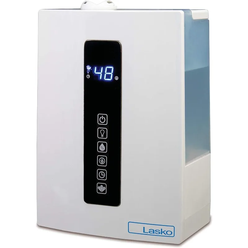 

Увлажнитель и таймер Lasko UH300, тихий успокаивающий ультразвуковой двойной увлажнитель воздуха для детской комнаты, спальни