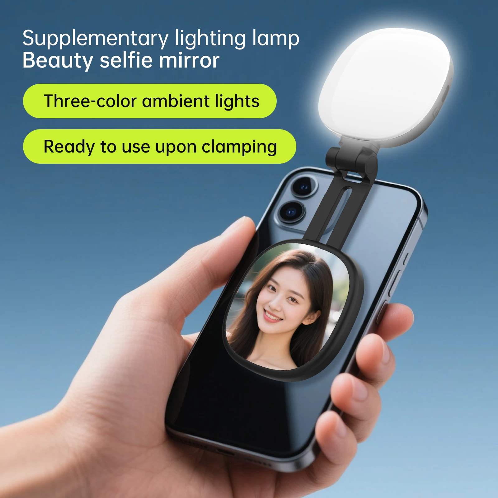 Illuminating Selfie Ring Light with Mirror - Adjustable Brightness & Multi-Color Options for Flawless Makeup and Perfect Videos
