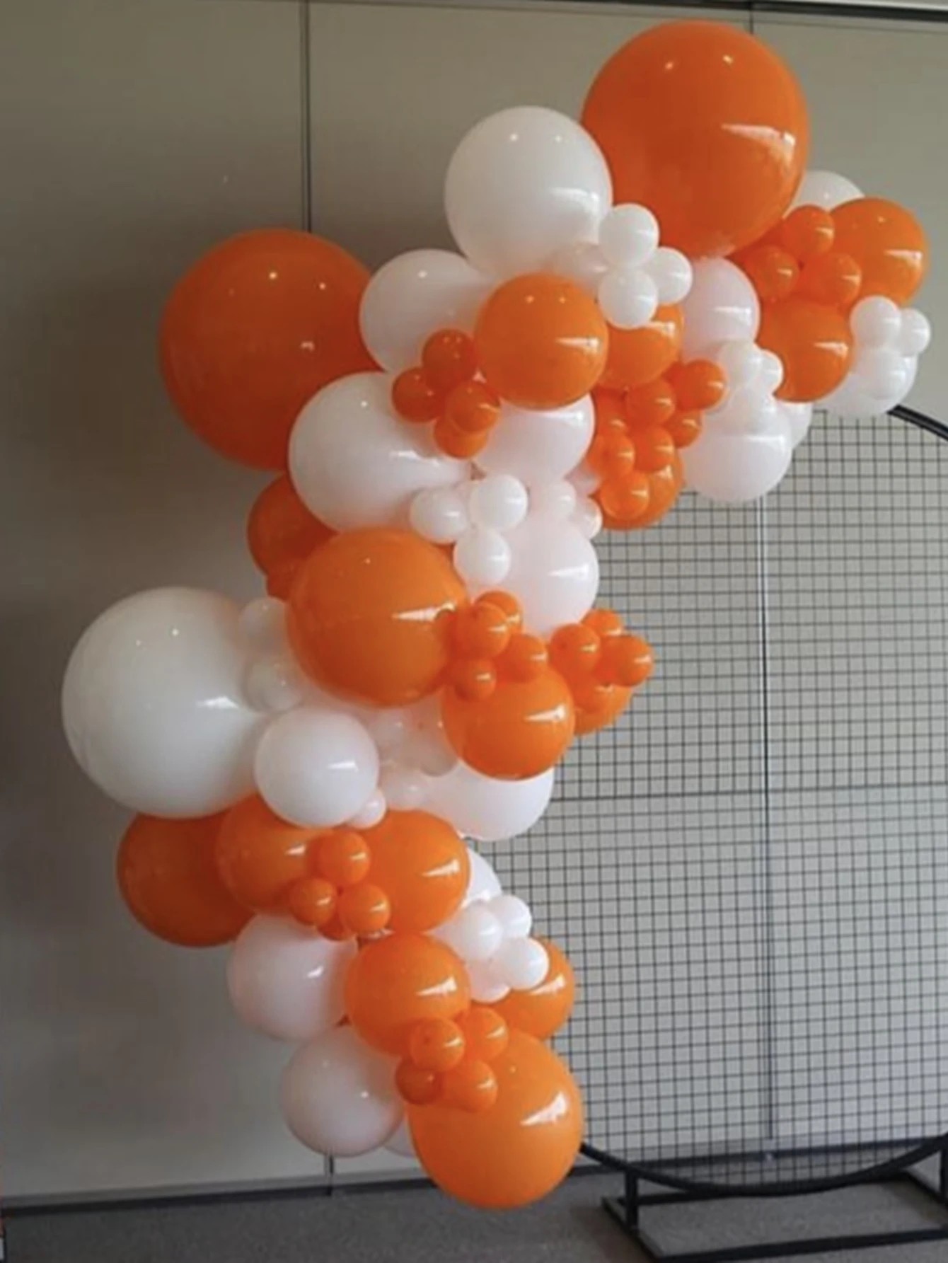 101PCS Orange White Metal Latex Christmas baby shower Balloons Wedding 2024 Newyear's Globos Birthday Party Decorations