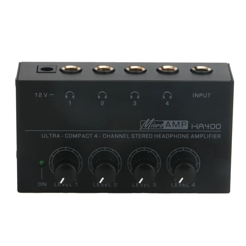LEUS HA400 Mini Amplifier Headphone Amplifier 4 Channels Ultra-Compact Stereo Audio Earphone