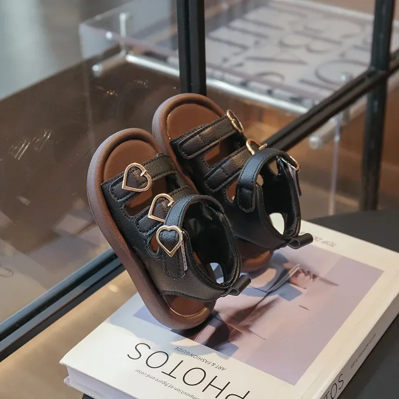 Girls Pu Leather Soft Sole Kids Sandals for Summer