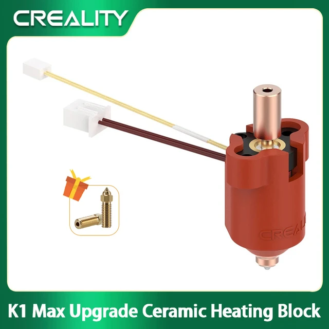 Creality K1 MAX Ceramic Heating Block Hotend Kit with 32mm³/s High Flow,  Supports 300°C High Temperature and 600mm/s High-speed Printing, High  Thermal