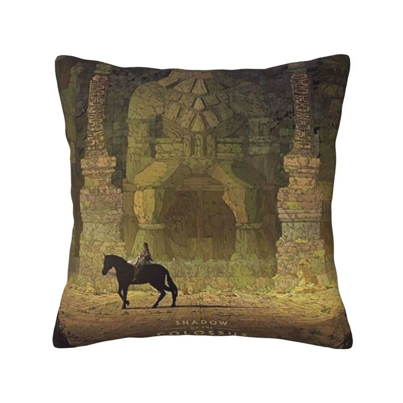 Shadow Of Colossus Game Poster Fashion Sofa Throw Pillow Cover Federa Shadow Of The Colossus Ico Wander Gaming Videogioco