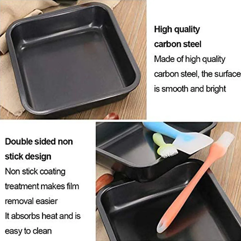 1PC Nonstick Pans Square Cake Pan Metal Bread Baking Mold Microwave Oven  Baking Tray Bakeware Kitchen Accessories Tool - AliExpress