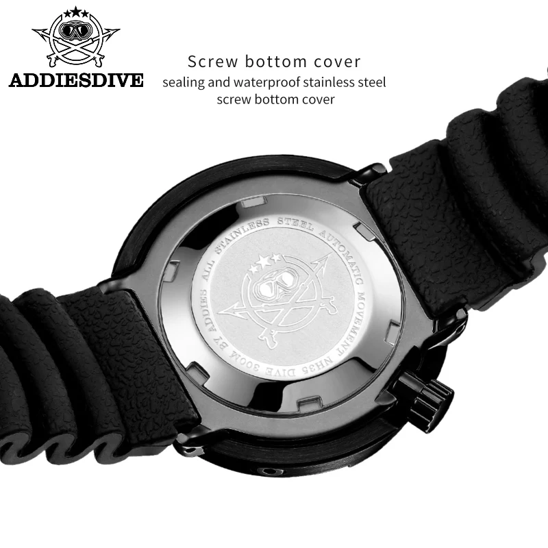 ADDIESDIVE New Men's Automatic Mechanical Wristwatches Men 300m Dive 316L Stainless Steel Sapphire Glass Super Luminous Watches