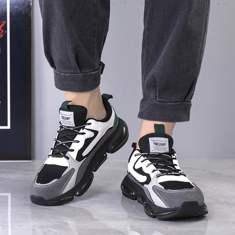 RUNSUN DAILY Men's Sneaker Fashion Walking Shoes Breathable Air Cushion Platform Tennis Shoes for Men