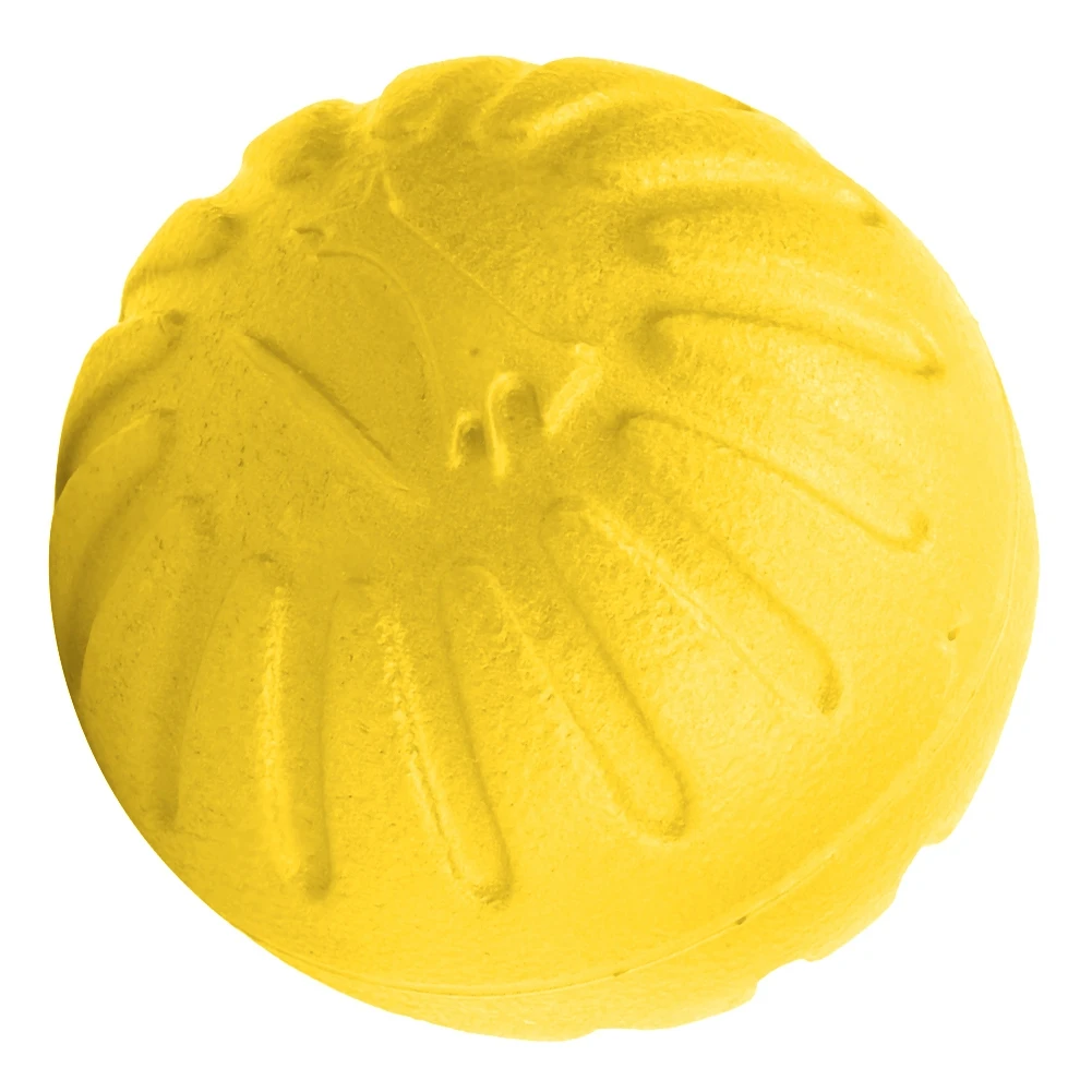 EVA Dog Ball Toy Pet Bite Resistant Chew Toys Pets Interactive Balls(yellow) 5