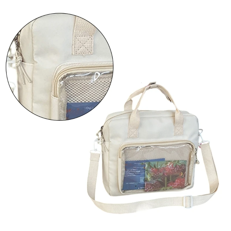 Multi-purpose Ita Backpacks Crossbody Purse Pin Display Bag for Girl Student School Book Bag Travel Daypacks E74B