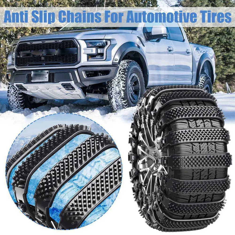 5/10pcs Winter Wheel Tyre Anti-Slip Snow Chain Widen Thicken Car Tire Crawler Type Plastic Anti-skid Chain Ties Emergency Tools