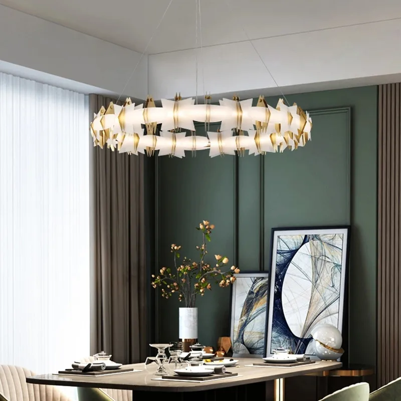 

Modern Luxurious Wreath Chandeliers Nordic Home Decor Pendant Light Lighting for Living Room LED Lamps Lustre Hanging Chandelier
