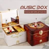 Rotating Dancer Engraved Musical Box Birthday Presents Jewelry Case Vintage Music Box Retro Lightweight for Girlfriend Valentine 2