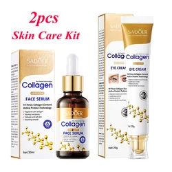 SADOER Ultimate Collagen Skin Care Kit - Anti - Wrinkle, Moisturizing, Anti - Aging, and Brightening Eye Cream Set (Face Serum Eye Cream)
