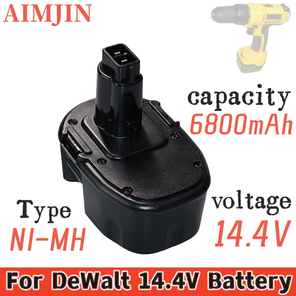 

14.4V 6.8Ah nickel hydrogen replaceable battery, can be used for Dewalt's cordless tool DW9091 DW9094 DC9091 DE9091 DE092 DC613k