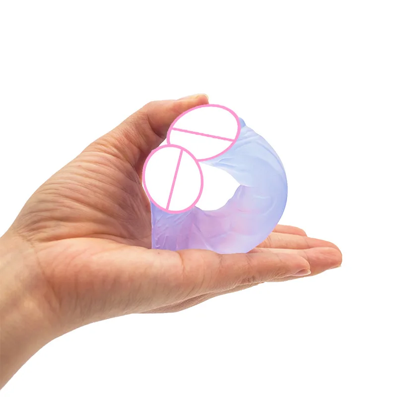 4 Inch Realistic Small Dildo Beginner Anal Plug Soft Anal Dildo Curved Shaft and Balls Adult Sex Toy Women Men Couple sex toys
