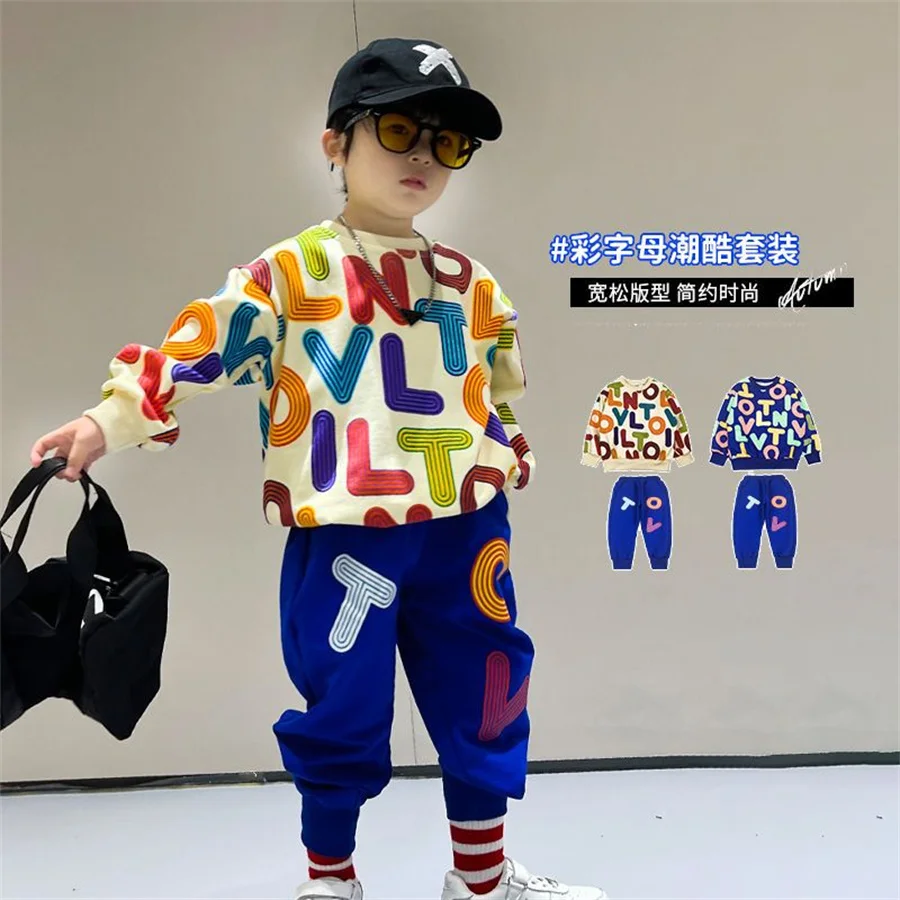 

Children's wear suit spring autumn clothing Set boys clothes children Tracksuit long sleeved Toddler Kids sport Suit clothes Set