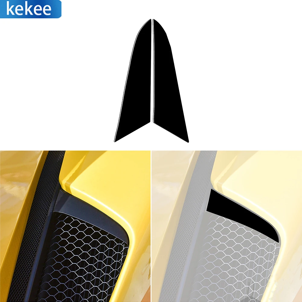 

For Maserati MC20 Piano Black 2 Pcs Rear Shark Fin Trim Cover Car Interior Decoration Accessories Stickers