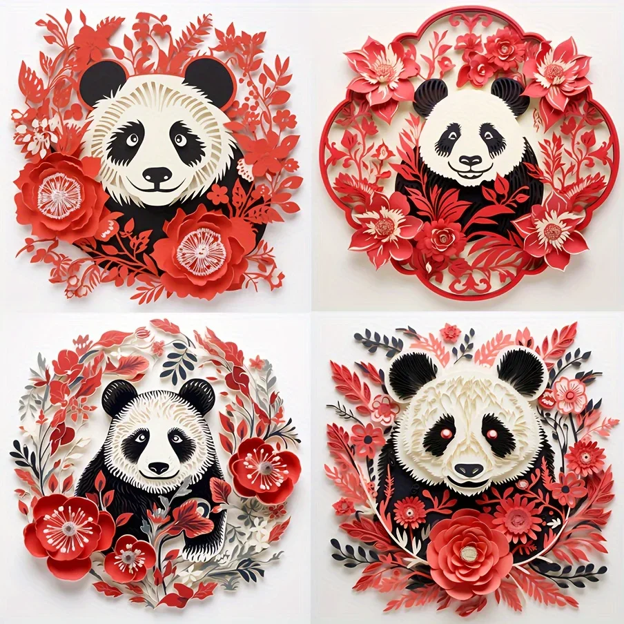

4 In 1, Pandas, And Windows,toon Irregular Masking Marks 1