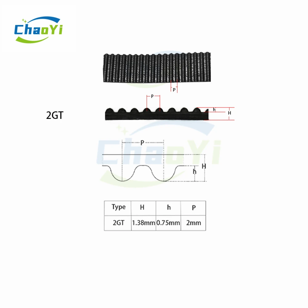 2gt Rubber Synchrone Distributieriem Lengte 2000 2220 2270 2500 3000 3230 3600Mm Breedte 6-15Mm Dichte Lus Aandrijfriem Getande Riem