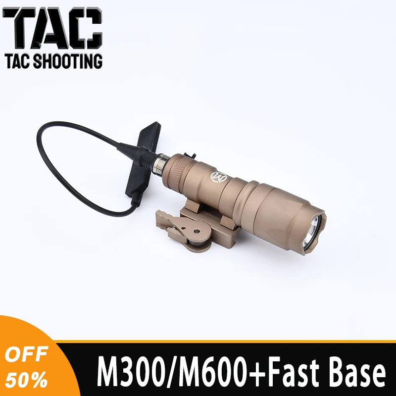 

Тактический тактический фонарик M600, M300, M600C, M300A, с быстроразъемным креплением, подходит для 20-мм Пикатинни, страйкбола, охотничьего оружия