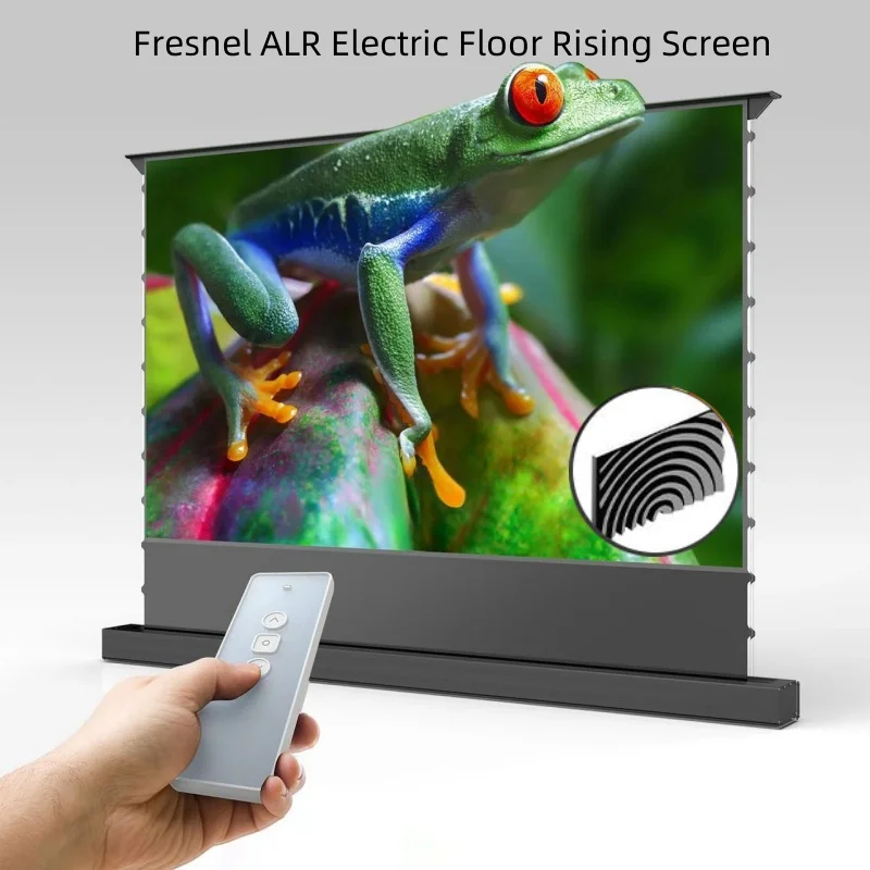 Schermo Fresnel ALR per proiettori a lungo raggio standard, schermo di proiezione in aumento del pavimento a tensione elettrica indipendente, 8K UHD - immagine 2