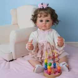 Poupée de bébé fait à la main, 55Cm, tout en caoutchouc, peut être utilisé dans la Simulation de l'eau, jouet pour fille, cadeau créatif, haut arc en ciel 