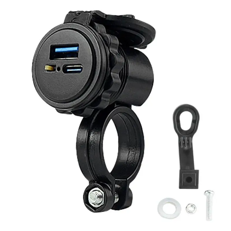 

Motorcycle USB Charger PD Fast Charging USB Charger Socket Waterproof Cell Phone Charger For Phones And Other Devices USB Socket