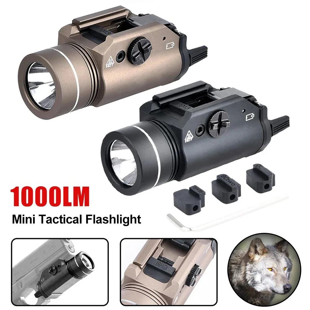 

TL-R1 TR1 Pistol Lamp Flashlight White Weapon Light Metal LED Strobe Flashlight 800 Lumens Weapon Steam Light