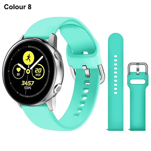 Versatile Silicone Smartwatch Band - 20mm/22mm Strap, Multiple Color Options