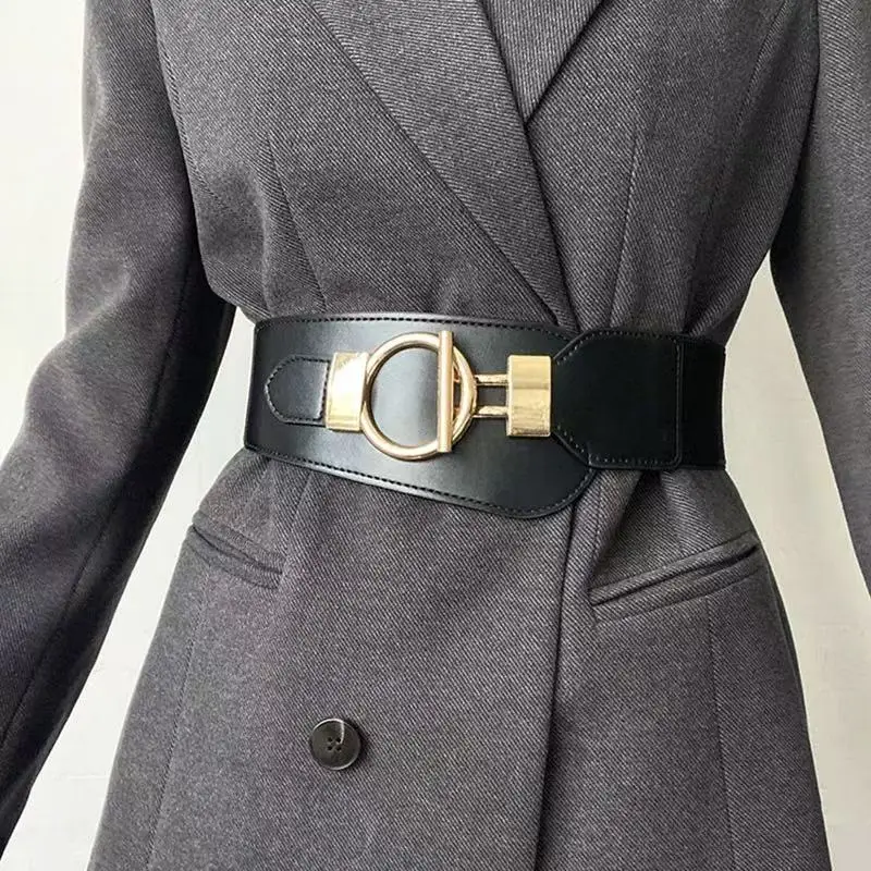 Damen-Retro-Mode-Gürtel mit elastischem Bund im OT-Stil für Mäntel, vielseitiges und minimalistisches Bund-Accessoire