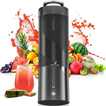 450ml portable fresh juice juicer, USB rechargeable wireless home smoothie blender with stainless steel blades 1