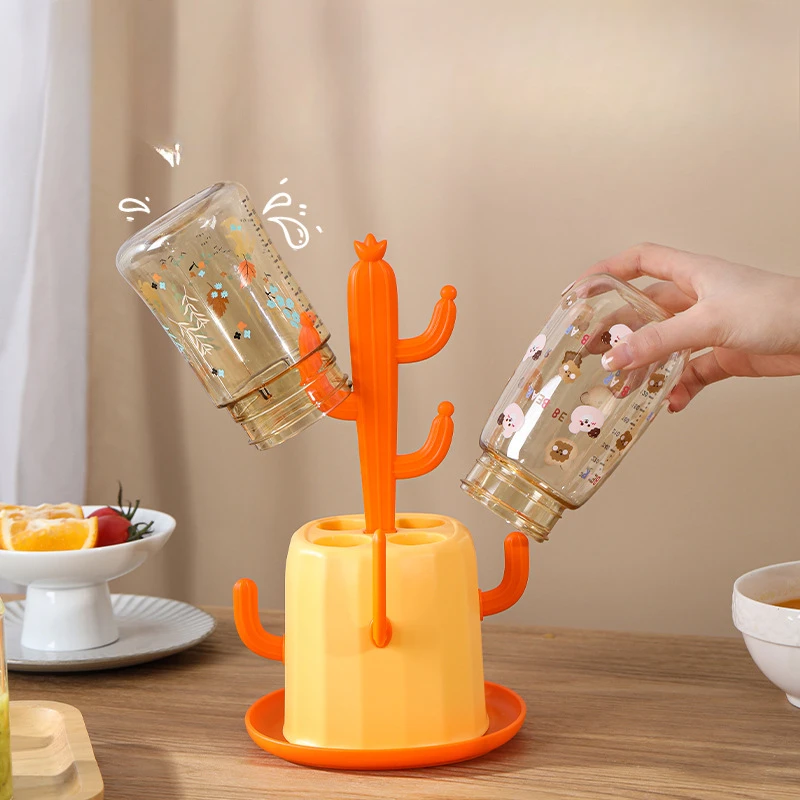 Baby Bottle Drain Rack, Cup Cleaning and Drying Rack, Baby Water Cup Drying Convenient Bottle Storage Rack