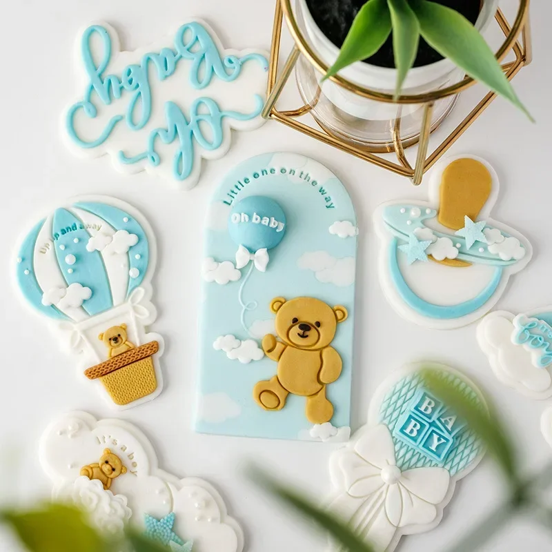 Baby Shower Cake Decorating Tools Cookie Press Stamp Embosser Biscuit Cutter Fondant Sugarcraft Cookie Cutters Mold Cake Mould Cake Mold Cookie Cutters Cookie Mold Cookie Press Machine