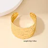 Bangles For Women Irregular Metal Cuff Bracelet Pleated Wide Edition Exaggerated Party Gift Holiday Fashion Jewelry CB042 4