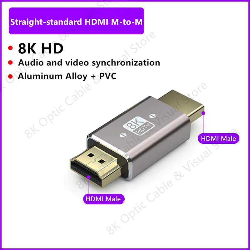 VCELINK Adattatore HDMI ad Angolo Retto 8K, Connettore HDMI a 90 Gradi, Adattatore HDMI da Maschio a Femmina 2.1 Placcato Oro Supporta 8K@60Hz per TV, Laptop, Monitor, Lettore DVR, Confezione da 1