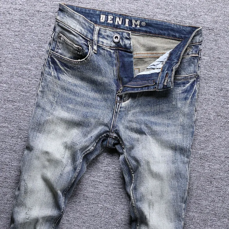Denim Streetwear | Denim Jeans | Denim Pants - Streetwear Men Jeans Blue Aliexpress