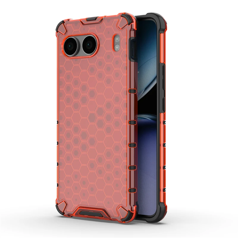 Shockproof Honeycomb TPU Armor Phone Cover | Translucent Protective Case