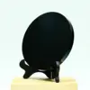 Natural Obsidian Disc Quartz Crystal Mineral Divination Mirror Feng Shui Mirror Home Demagnetization Decoration Meditation Gem 5