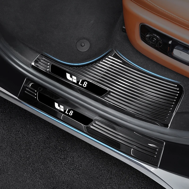 

Car Door Threshold Decoration Strip Scuff Plate Protection Cover Sticker Accessories For Leading Ideal Li Xiang Auto L7 L8 L9
