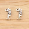50 Pieces Silver Color Double Sided Trumpet Horn Musical Instrument Charms Pendant For DIY Necklace Making Finding Accessories 2