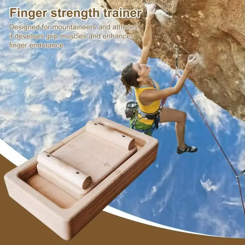 Tug Of War For Climbers Finger Armwrestling Wooden Climbing Finger Exercisers Finger Wrist Strength Tug-Of-War Board 2
