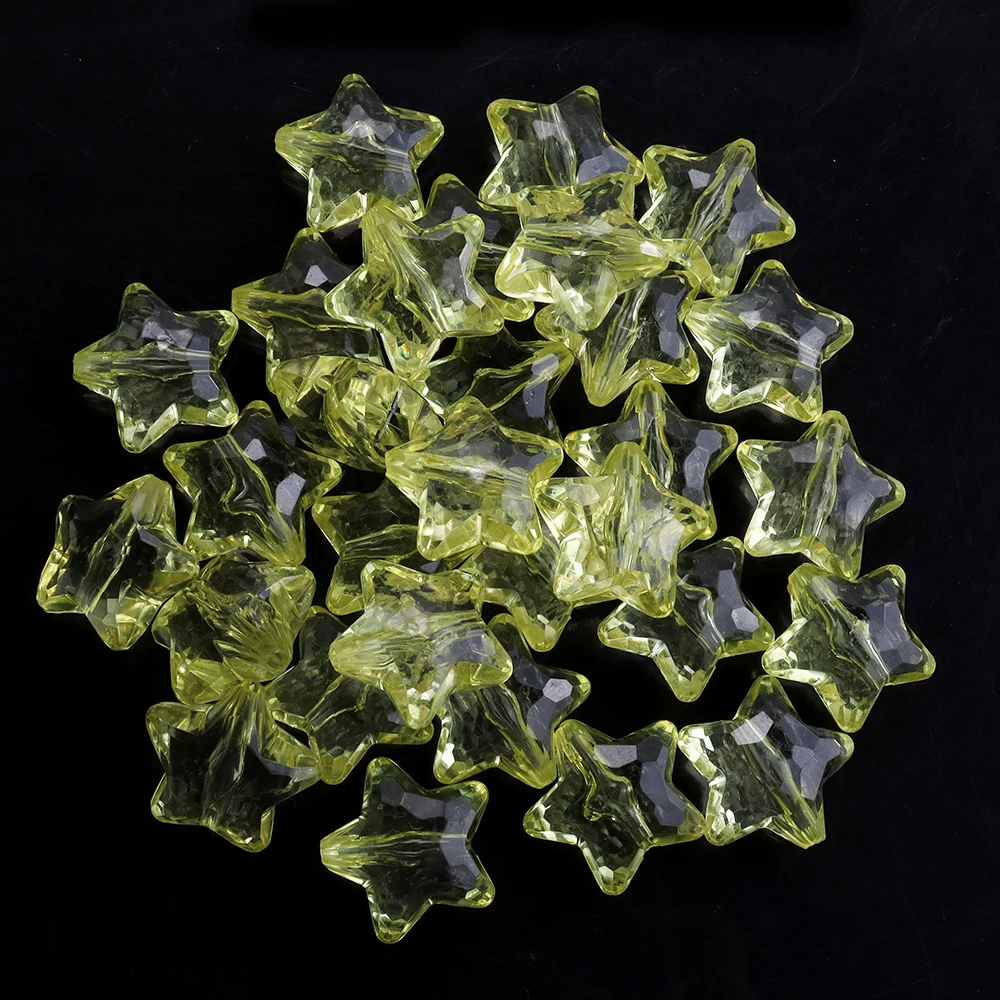 Colorful Five-Pointed Star Acrylic Beads Set for DIY Jewelry and Accessories (30 Pieces)
