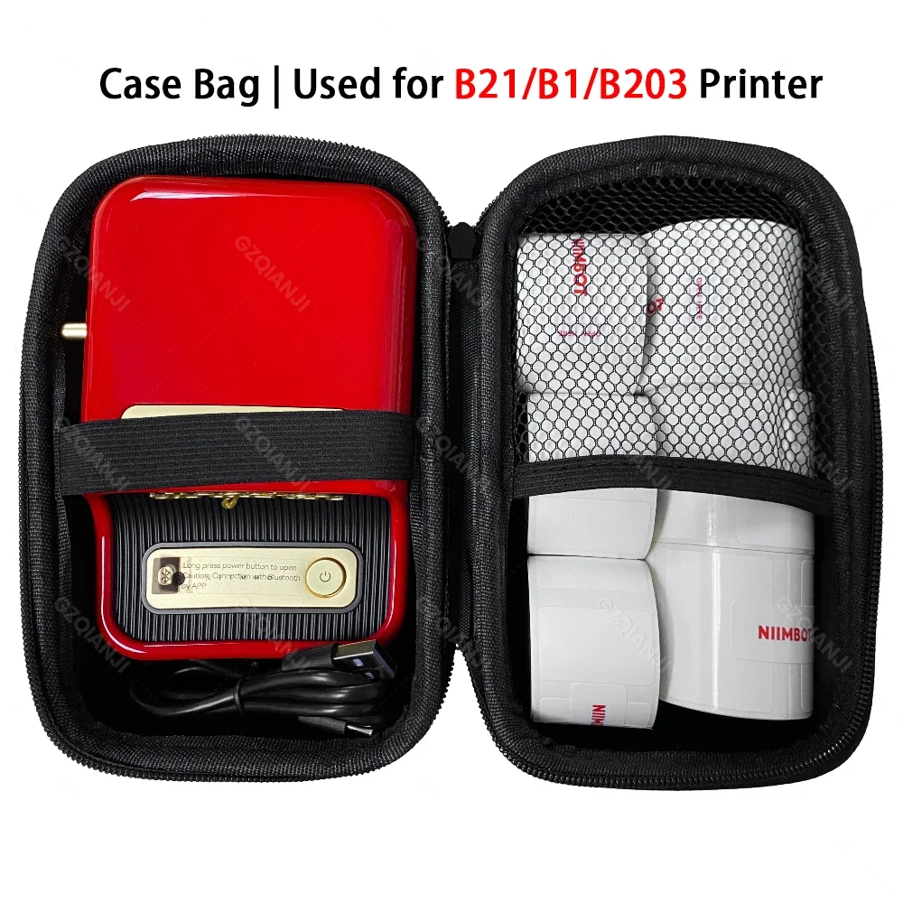 Bolsa Preta para Niimbot Impressora Térmica de Etiquetas Modelo Zipper b1 B21 B203