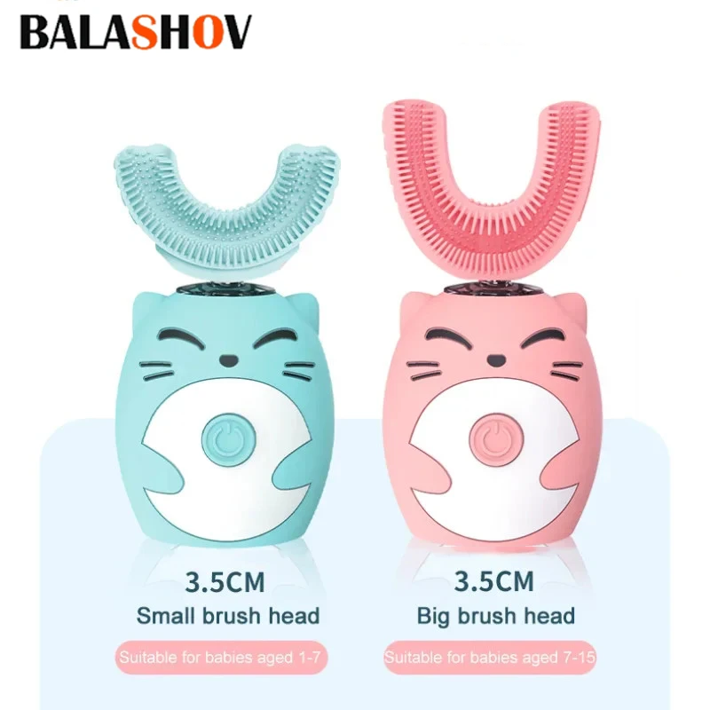 Electric U-shaped Toothbrush Children Sonic Toothbrush 360 Degrees Smart Dental Tooth Brush Teeth Whitening for Waterproof Kids 1