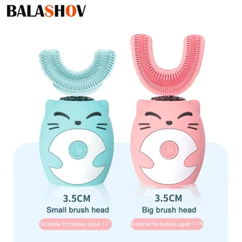 Electric U-shaped Toothbrush Children Sonic Toothbrush 360 Degrees Smart Dental Tooth Brush Teeth Whitening for Waterproof Kids