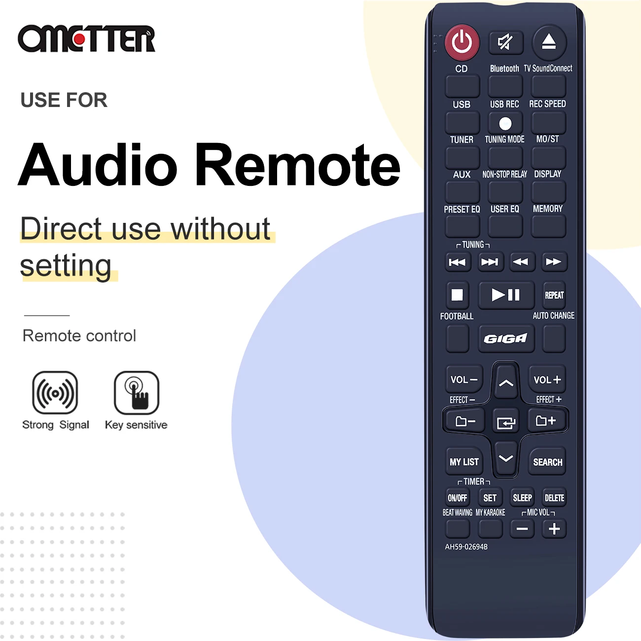 AH59-02694B Remote Control for Samsung Mini Hi-Fi Component