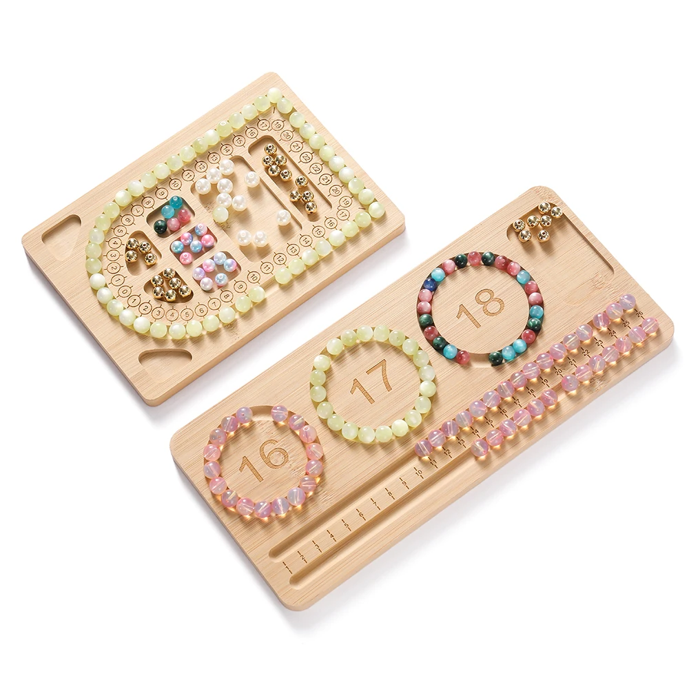 Wooden Flocked Beading Tray 3