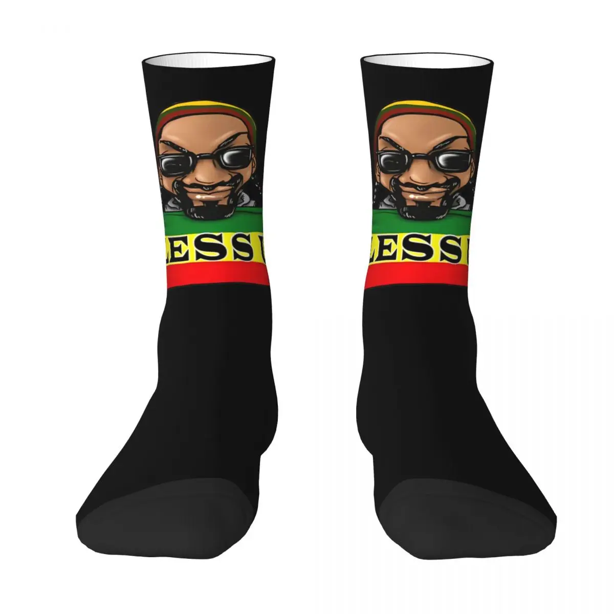 

BLESS UP Snoop Dogg Rapper Socks Men's Women's Casual Socks Novelty Spring Summer Autumn Winter Middle Tube Socks Gifts