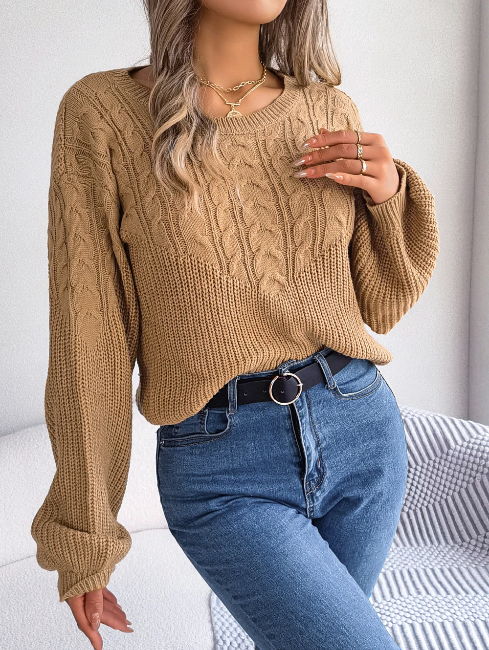Women Knitted Sweater Autumn Winter Casual