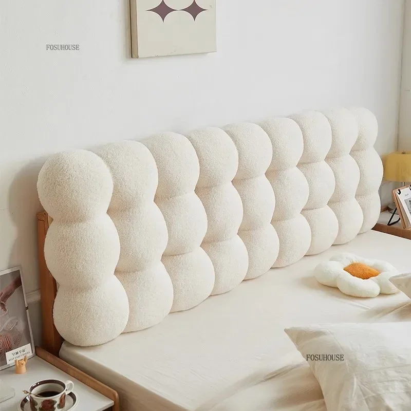 Multifunctional Headboard for Bedroom Washable Fluffy Design Headboards Modern Snowball Headboards for Apartments
