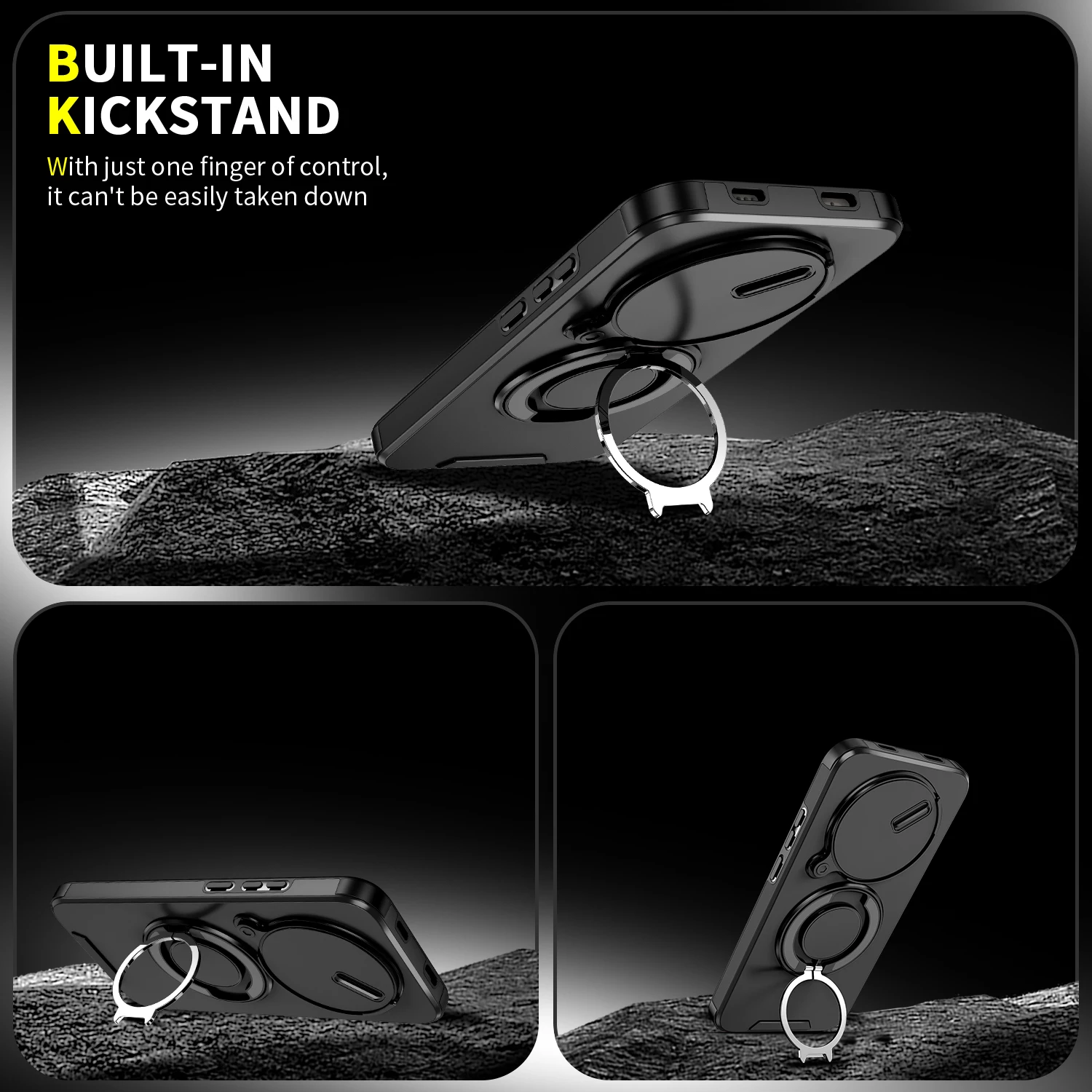 360° Rotating Magnetic Bracket Phone Case with Camera Protection
